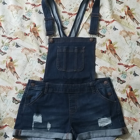 Like New Blue Sz S Wax Jean Shorts Overall - Picture 2 of 4